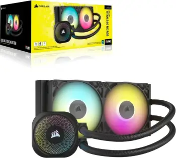Ftohës me ujë AIO, Corsair iCUE LINK TITAN 240 RX RGB CW-9061016-WW, radiator 240mm, madhësi L, e zezë