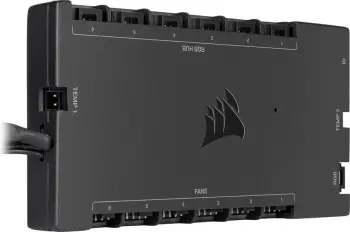 Kit ndriçimi Corsair iCUE Commander CORE XT CL-9011112-WW, kontrollues RGB + PWM për 6 ventilatorë, 2 sensorë temperature, e zezë