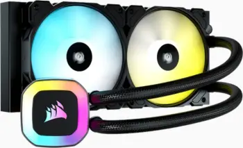 Ftohës uji AIO, Corsair iCUE H100 RGB CW-9060053-WW, 240mm, 2x120mm, iCUE, e zezë
