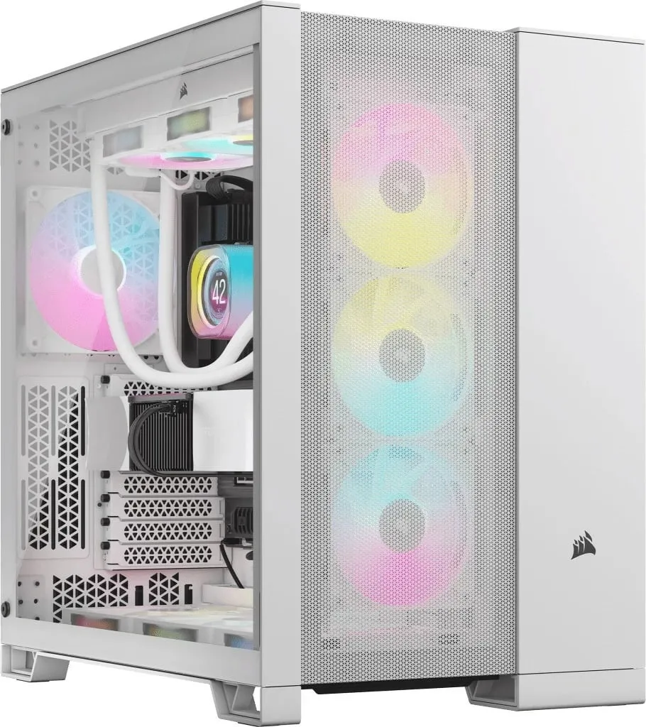 Kasë Corsair 6500D Airflow, Midi Tower, xham i temperuar, e bardhë - 1