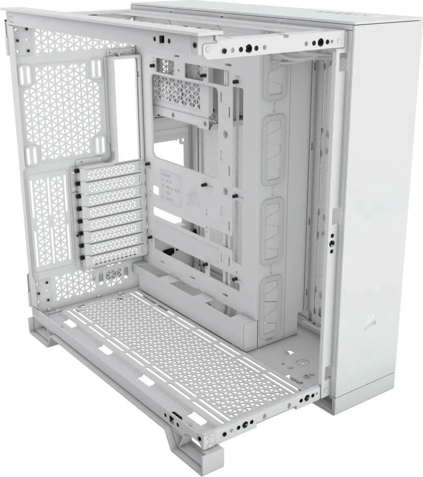 Kasë Corsair 6500D Airflow, Midi Tower, xham i temperuar, e bardhë - 3