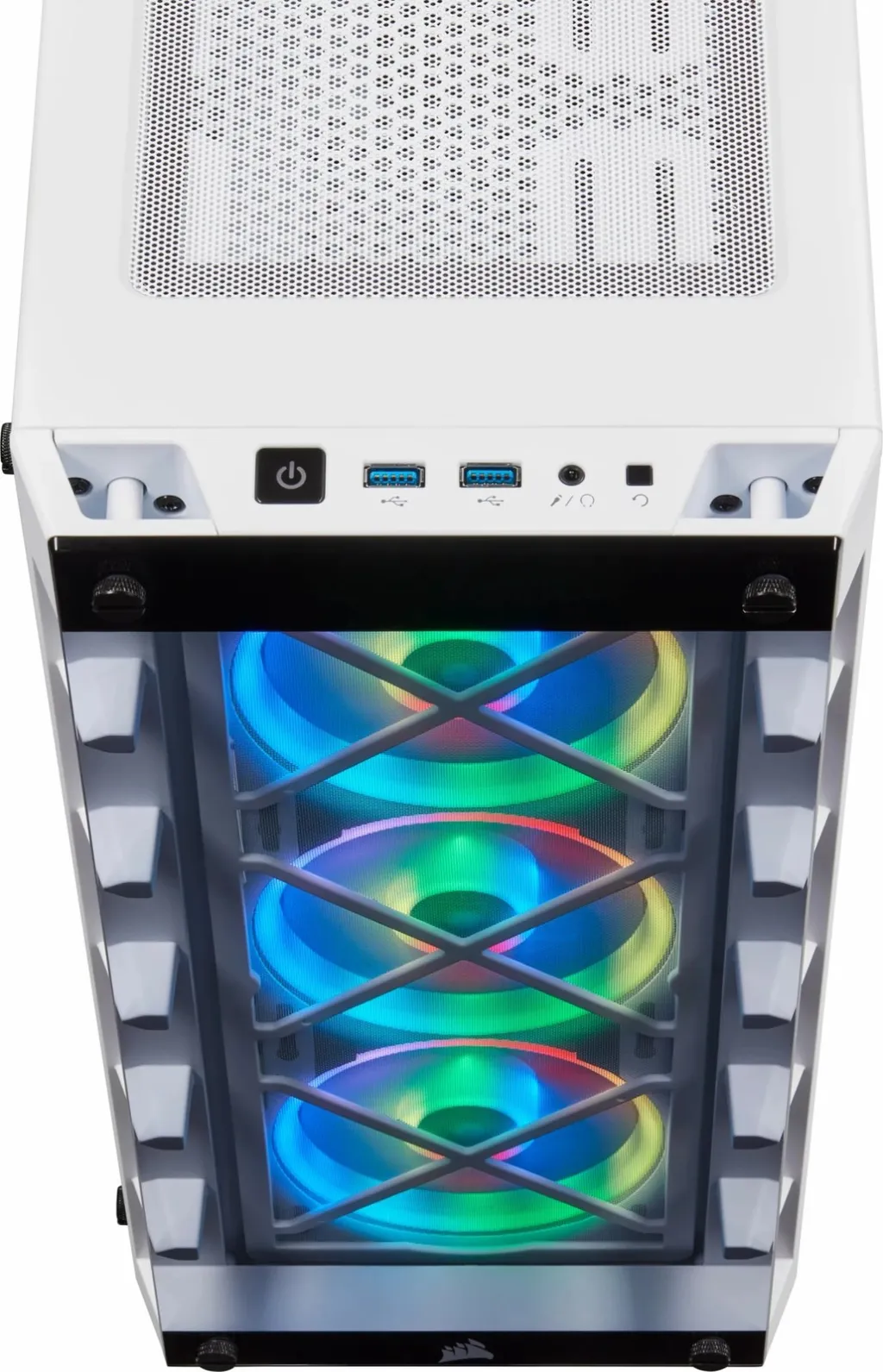 Kasë Corsair Crystal 465X, midi tower, xham i temperuar, RGB, e bardhë - 3