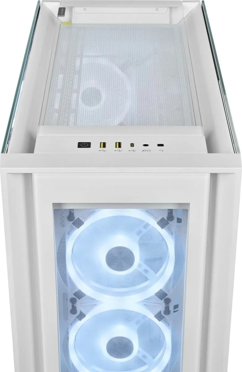 Kasë Corsair iCUE 5000X RGB QL Edition, mid-tower, ATX, e bardhë - 3