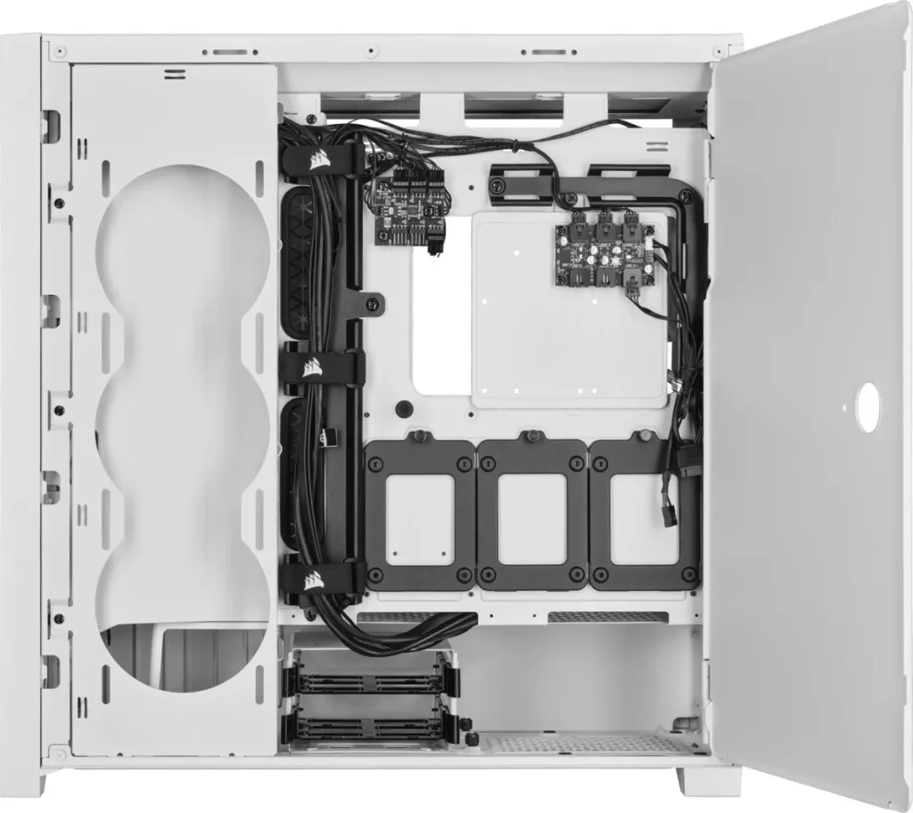Kasë Corsair iCUE 5000X RGB QL Edition, mid-tower, ATX, e bardhë - 4