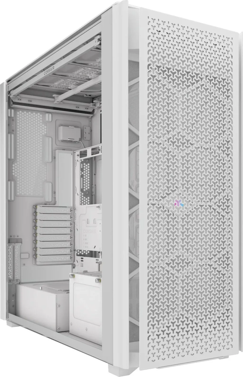 Kasë Corsair 9000D iCUE LINK AIRFLOW, super-tower, e bardhë - 1