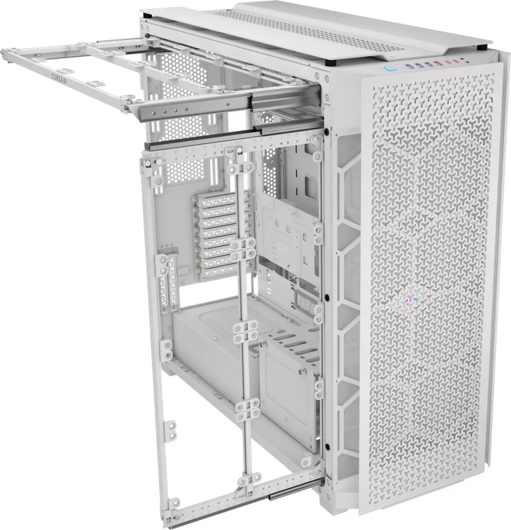 Kasë Corsair 9000D iCUE LINK AIRFLOW, super-tower, e bardhë - 2