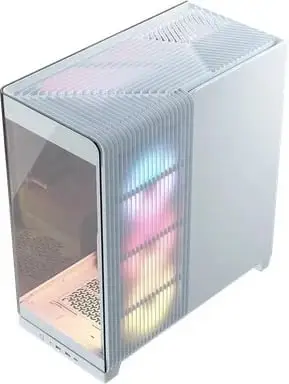Kasë Corsair 4500X LX RGB, midi tower, xham i temperuar, e bardhë