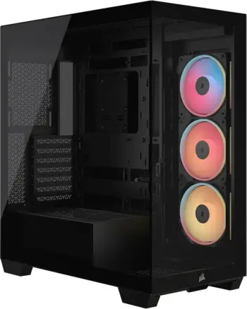 Kasë Corsair 3500X LXR LINK midi, xham i temperuar, e zezë