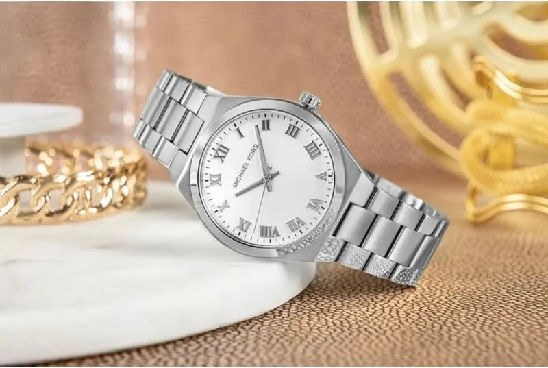 Ora dore Michael Kors Lenox, mekanizëm kuarc, ciferblat ari, për gra - 6