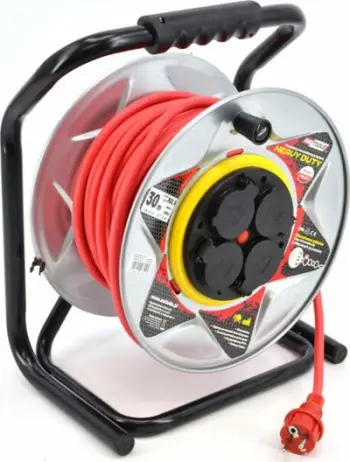 Kabllo elektrike AWTools Metal Drum, 50 m, 3x1.5 mm, e kuqe