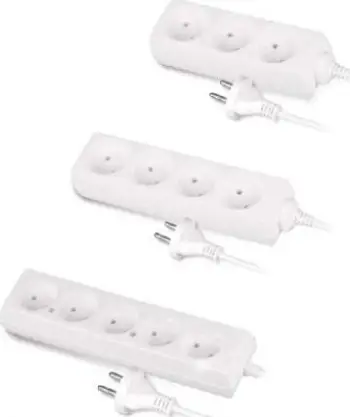 Kabllo vazhduese AWTools (AW24607), 4 priza, 5m, e bardhë