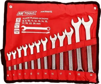 Set çelësa me unaza AWTools, 8 x 24 mm, 12 copë