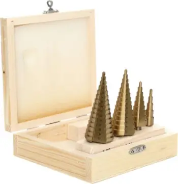Maja shpuese Step AWTools (AW41000), HSS-TIN / KPL, 4 copë