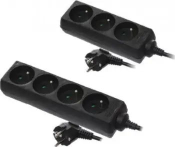 Kabllo zgjatëse AWTools, 3 priza, 5 m, e zezë