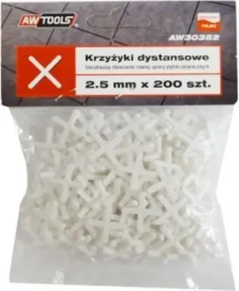 Kryqe për pllaka AWTools, 1mm, 200 copë