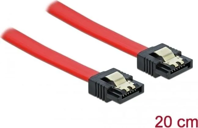 Kabllo Delock SATA - SATA, 0.2m, e kuqe - 1