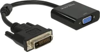 Përshtatës Delock DVI-D - D-Sub (VGA), i zi