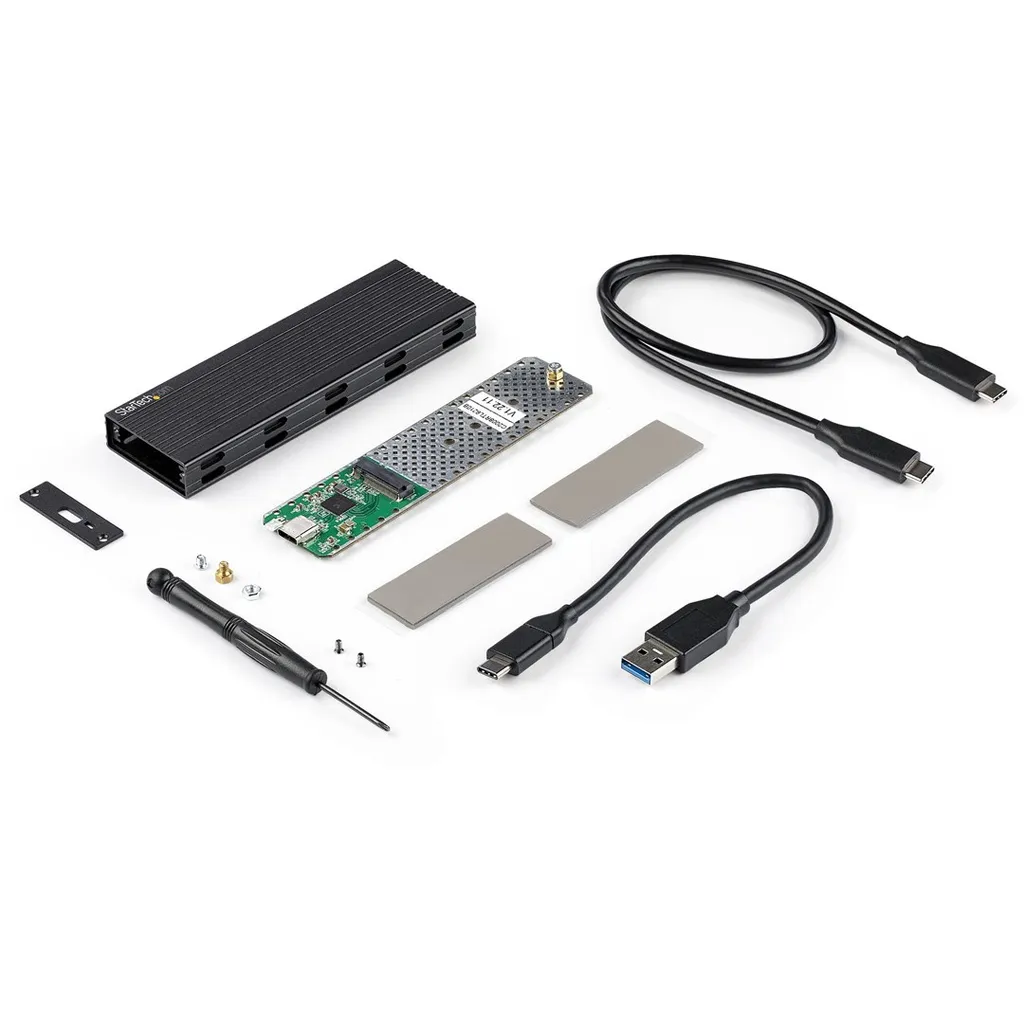 Kuti SSD USB-C M.2 SATA/NVMe Startech SM2E1BMU31C, USB 3.2 Gen 2, 10Gbps, e zezë - 7