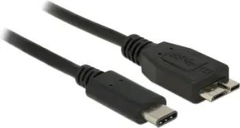 Kabllo Delock USB-C - microUSB, 0.5 m, e zezë