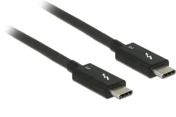 Kabllo Delock USB-C në USB-C, 2m, e zezë