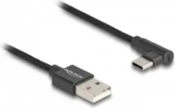 Kabllo USB Delock USB-A - USB-C, 0.5m, e zezë