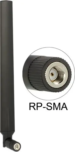 Antenë DeLock RP-SMA WLAN 802.11AC 88913, e zezë