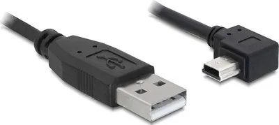 Kabllo Delock USB-A - miniUSB, 1 m, e zezë - 1
