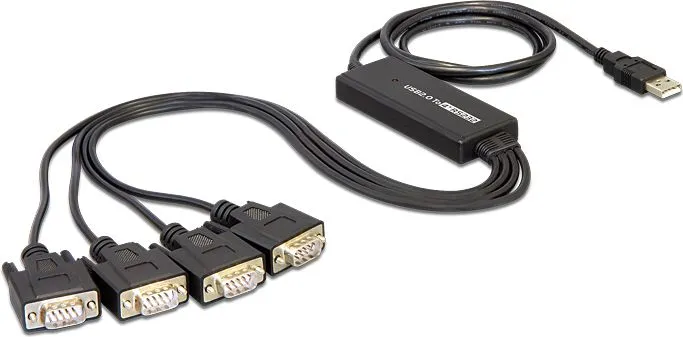 Kabllo Delock USB-A - RS-232 61887, 1.4 m, e zezë - 1