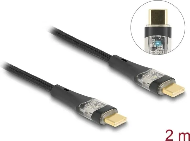 Kabllo Delock USB-C - USB-C, 2m, e zezë - 2