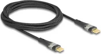 Kabllo Delock USB-C - USB-C, 2m, e zezë