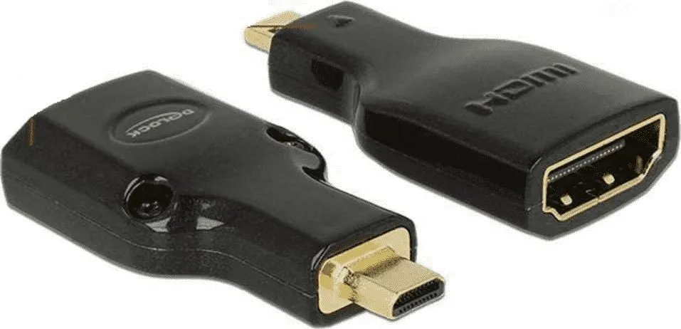 Përshtatës Delock HDMI Micro në HDMI, i zi - 1
