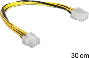 Kabllo DeLock ATX/EPS 8pin - ATX/EPS 8pin 83342, 0.3m, e verdhë
