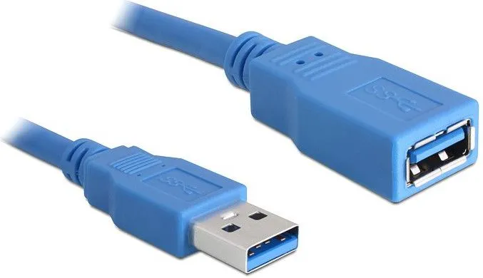 Kabllo Delock USB-A - USB-A, 5m, USB 3.0, e kaltër - 1