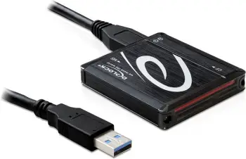 Lexues kartele USB 3.0 Delock 91704, i jashtëm, i zi