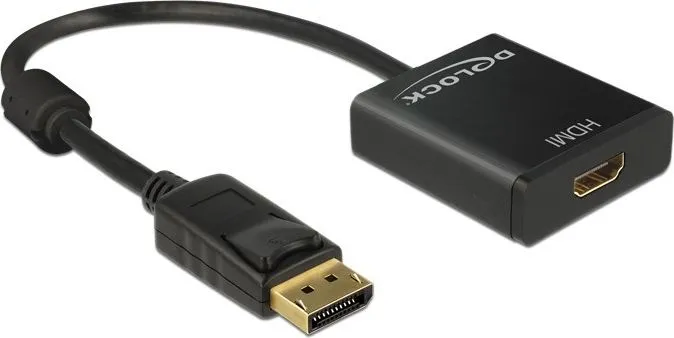 Përshtatës AV Delock DisplayPort në HDMI, i zi - 1