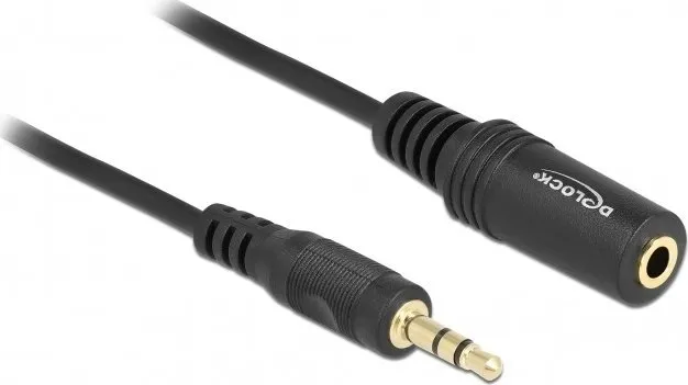 Kabllo audio Delock Jack 3.5 mm - Jack 3.5 mm 84002, 3 metra, e zezë - 1