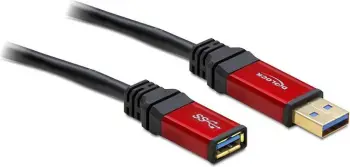 Kabllo Delock USB-A - USB-A, 2m, e zezë