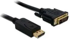 Kabllo Delock DisplayPort në DVI-D, 1m, e zezë