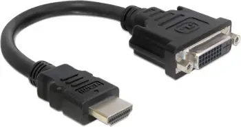 Kabllo Delock AV Adapter HDMI - DVI-I, e zezë