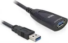 Kabllo USB Delock USB-A në USB-A, 5 metra, e zezë