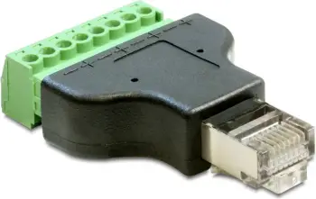 Përshtatës Delock RJ45 M - Terminal Block 8-pin