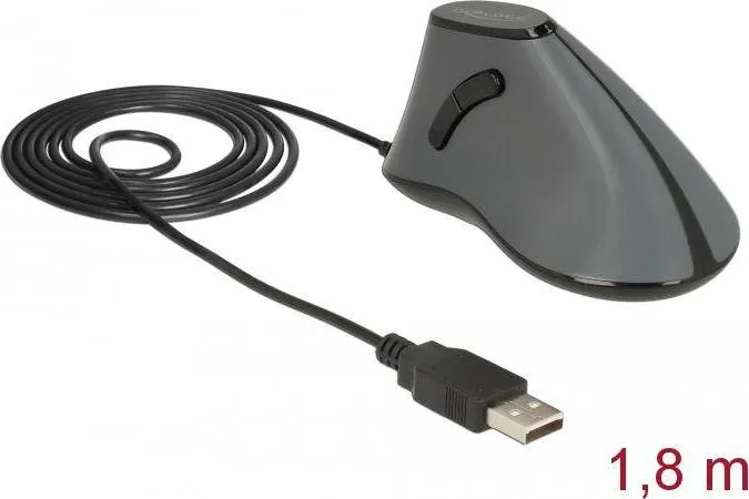 Maus Delock 12527, me kabllo, USB, i zi dhe i hirt - 3