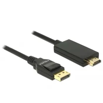Kabllo DisplayPort në HDMI DeLOCK 85317, 2m, e zezë