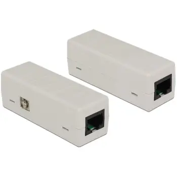 Adapter rrjeti DeLOCK 62619, RJ-45 në RJ-45, 1 Gbit/s, plastikë, gri