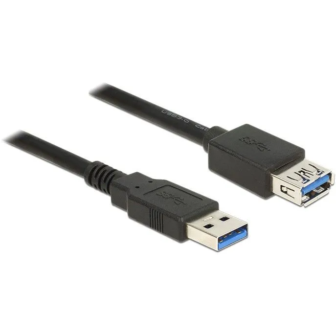 Kabllo USB DELOCK 3.0 Type-A Plug to Type-A Socket Extension 2m – Zezë - 1