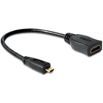 Kabëll HDMI DeLOCK 65391, 0.23m, HDMI Type A në HDMI Type D, zi