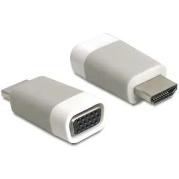 Adapter DELOCK / HDMI-A Plug → VGA Socket / Screwless – Bardhë