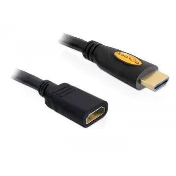 Kabllo Zgjatues DELOCK / High Speed HDMI with Ethernet / HDMI-A Plug → HDMI-A Socket / 5m – Zezë