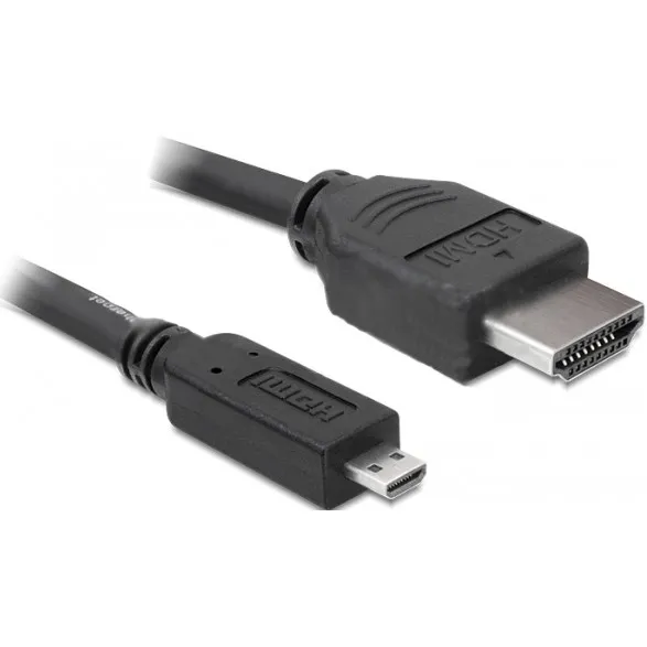 Kabllo HDMI DELOCK / HDMI-A Plug → Micro HDMI-D Plug / 3m – Zezë - 1