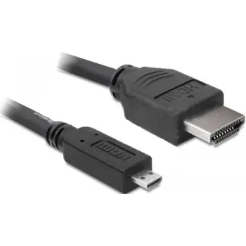 Kabllo HDMI DELOCK / HDMI-A Plug → Micro HDMI-D Plug / 3m – Zezë